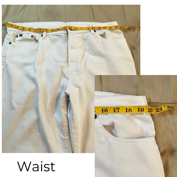 DG2 by Diane Gilman White Plus Size Bermuda Short in size 16 - Picture 7 of 16